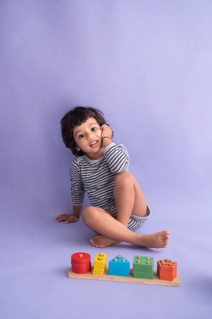 Organic Cotton Envelop Neck Bodysuit Blueberry Dots