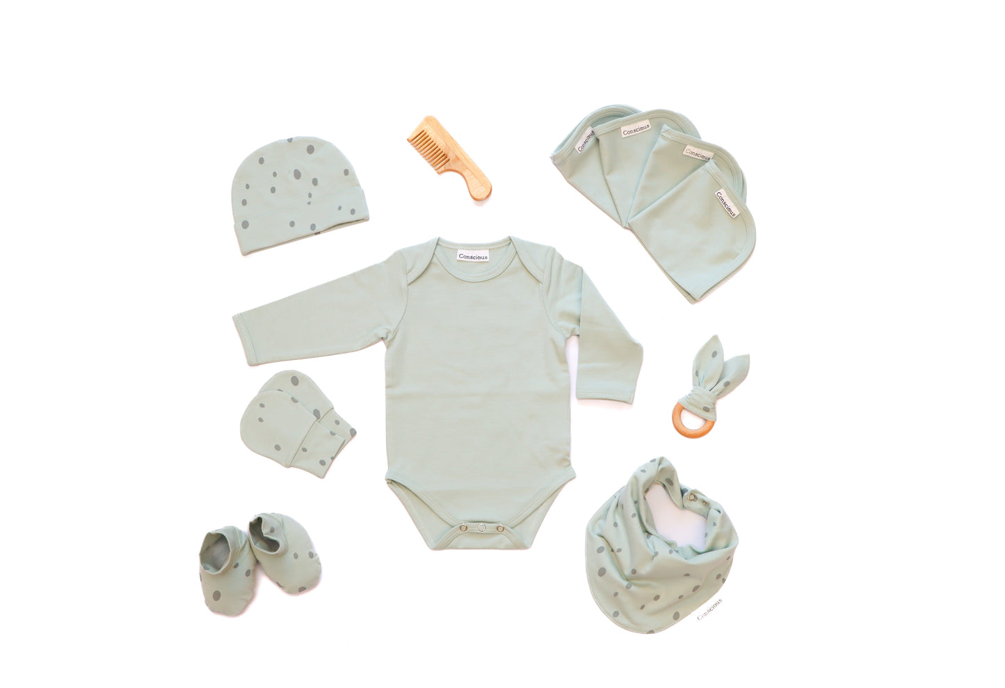 Organic Cotton Envelop Neck Bodysuit Pista