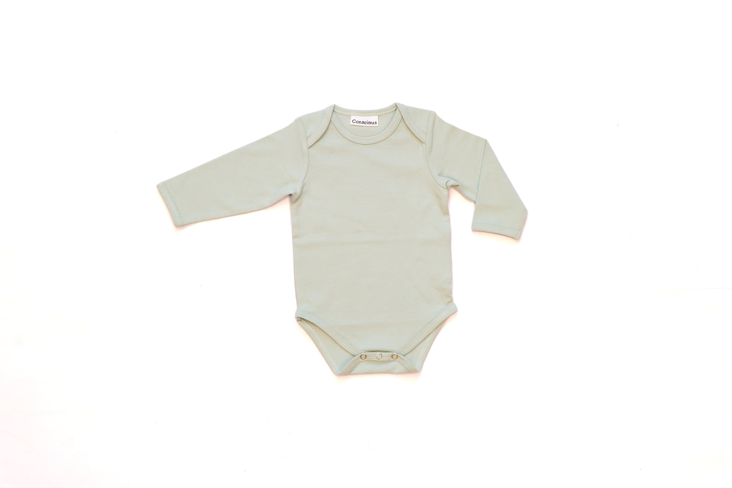 Organic Cotton Envelop Neck Bodysuit Blue