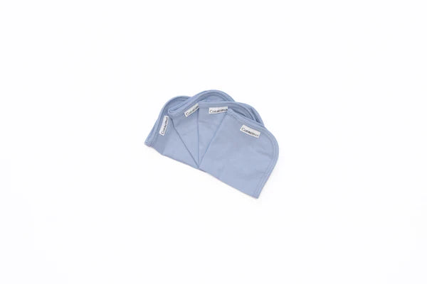 Organic Cotton Envelop Neck Bodysuit Blue