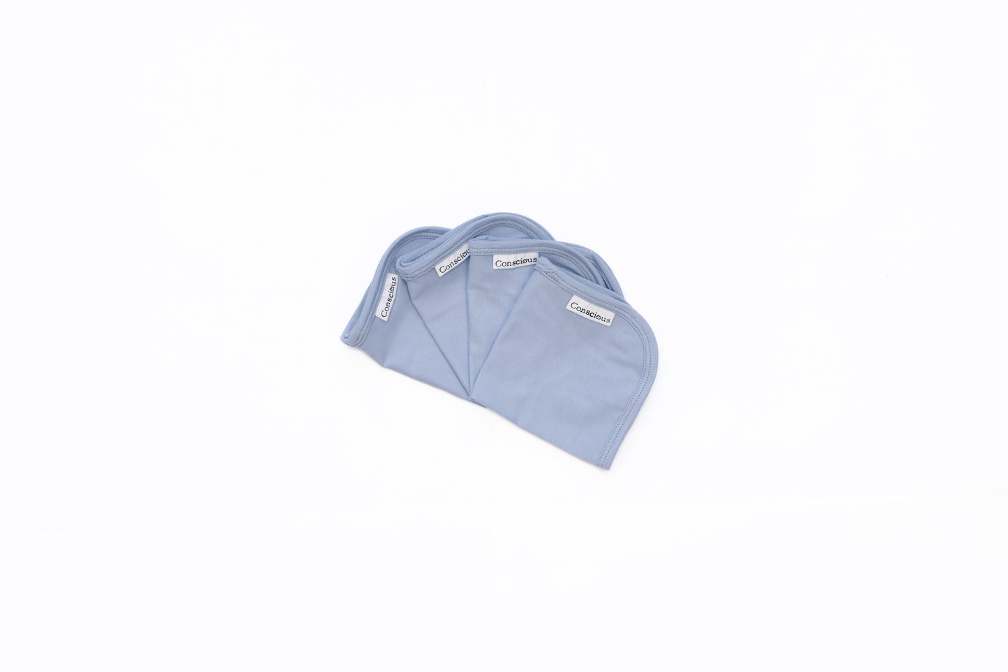 Organic Cotton Envelop Neck Bodysuit Blue