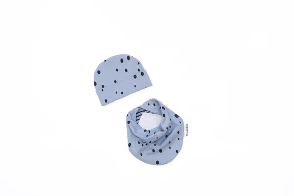 Organic Cotton Envelop Neck Bodysuit Blue