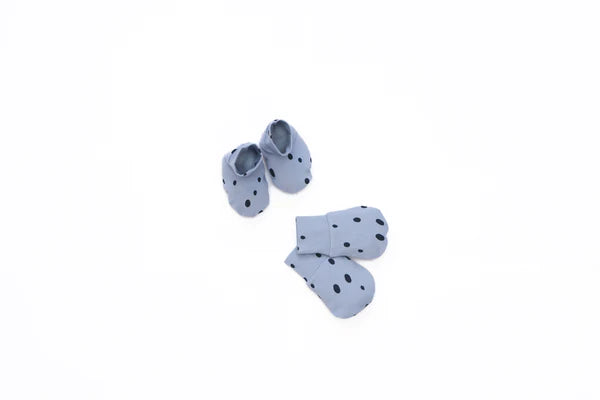 Organic Cotton Envelop Neck Bodysuit Blue