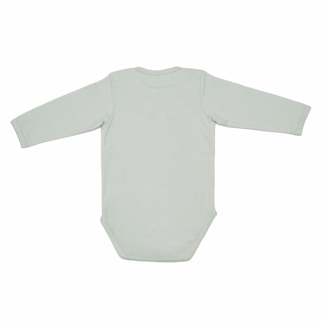 Organic Cotton Envelop Neck Bodysuit Blueberry Dots