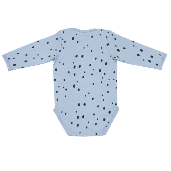 Organic Cotton Envelop Neck Bodysuit Blueberry Dots