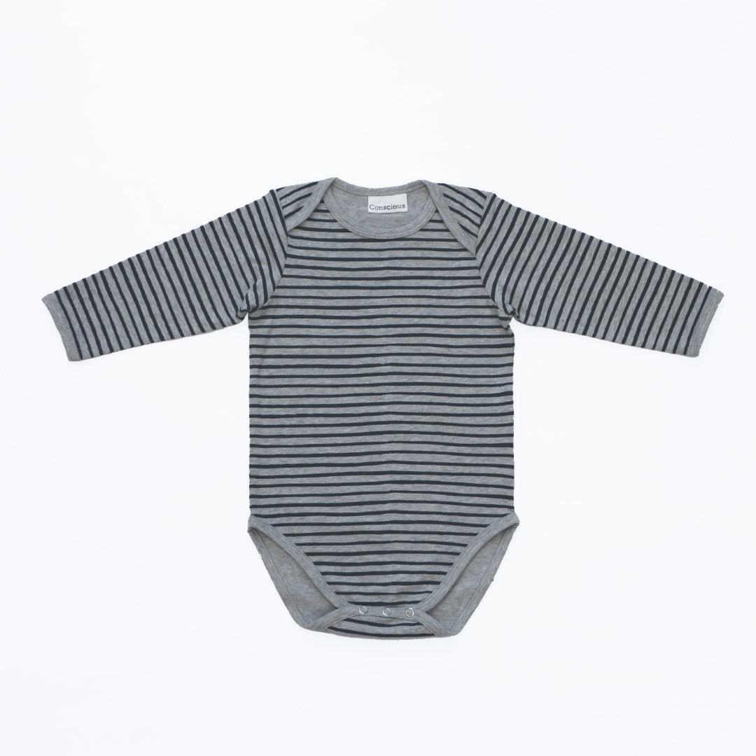 Organic Cotton Envelop Neck Bodysuit Blueberry Dots