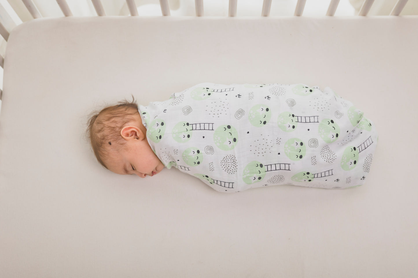 SWADDLE - Set of 2 - Moon & Dalmatians - Whipper Seafoam