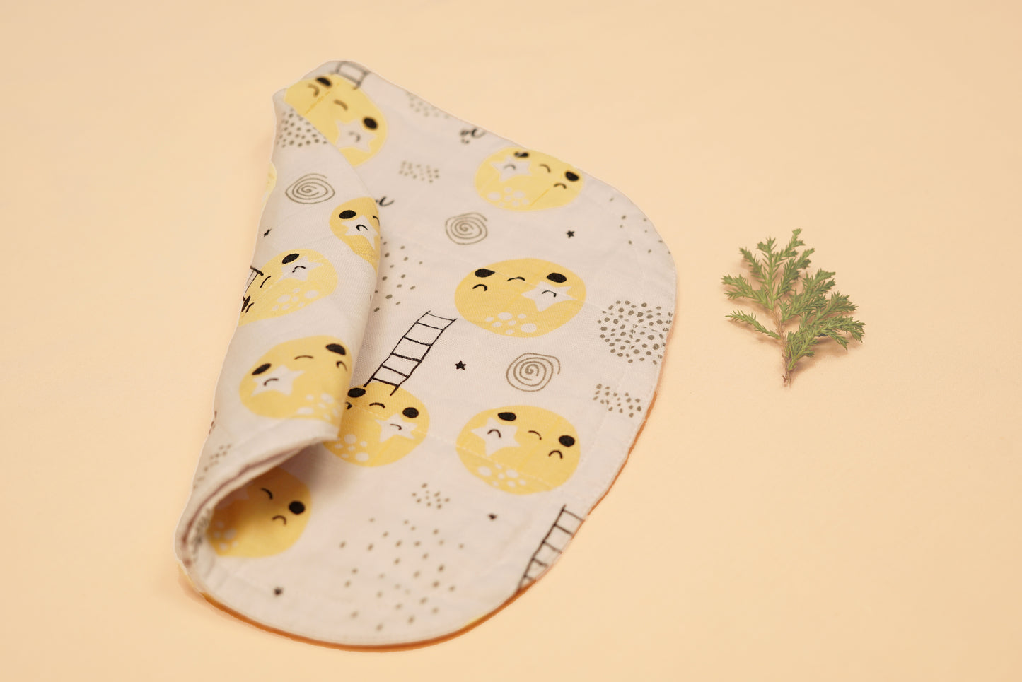 BURP CLOTH - Moon And The Starry Night - Lime & Lenomade