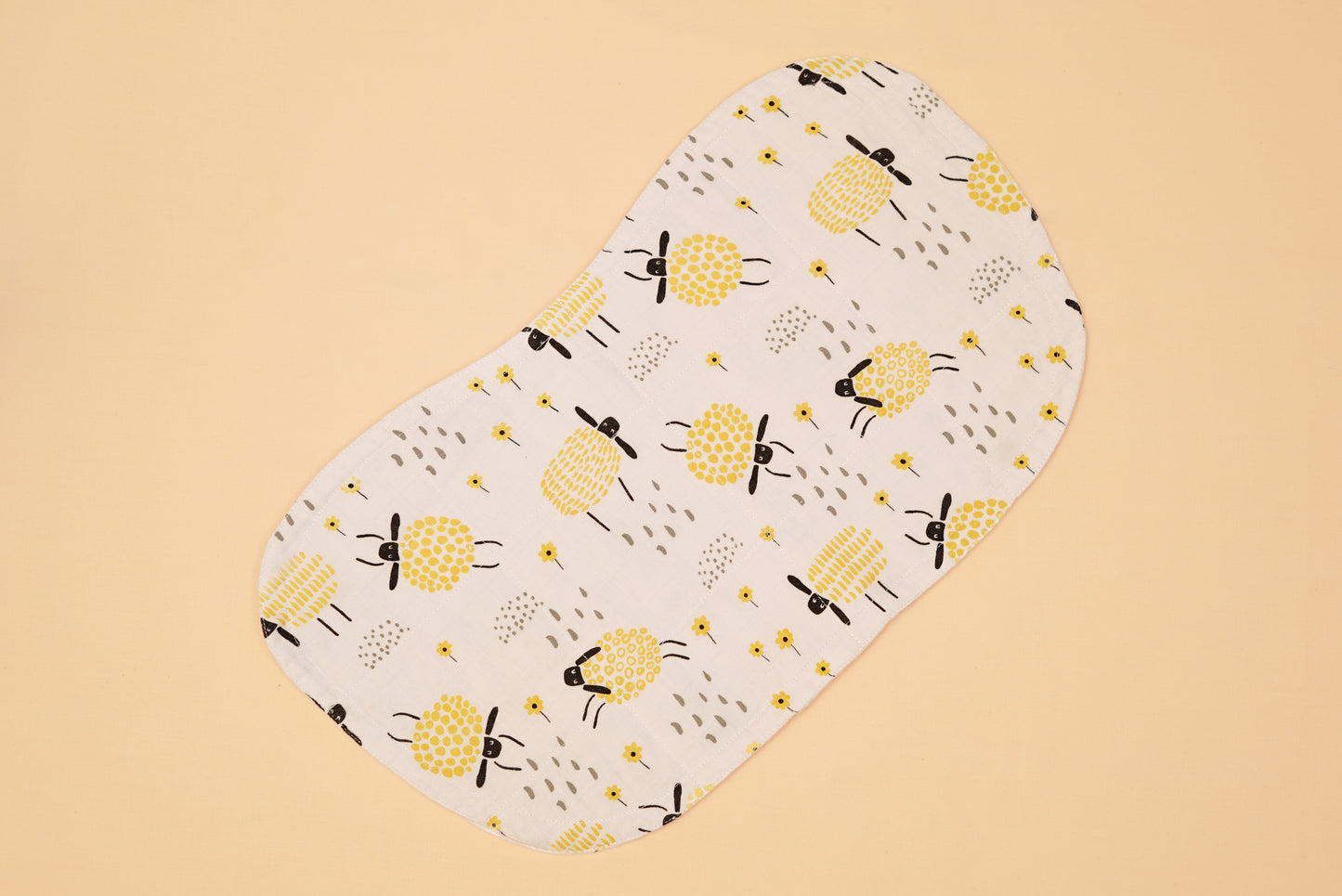 BURP CLOTH - Baa Baa That Sheep - Lime & Lenomade