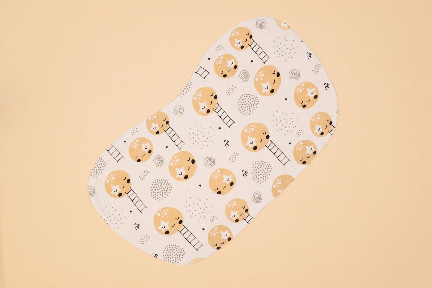 BURP CLOTH - Moon And The Starry Night - Butternut Squash