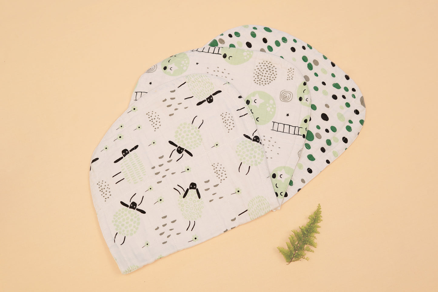 BURP CLOTH - Set of 3 - Whipper Seafoam