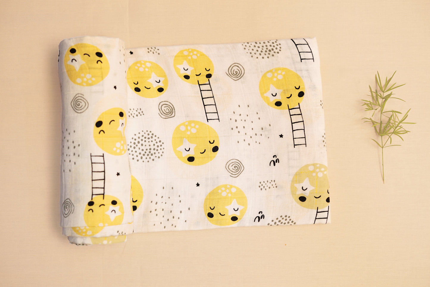 SWADDLE - Set of 2 - Moon & Dalmatians - Lime & Lenomade