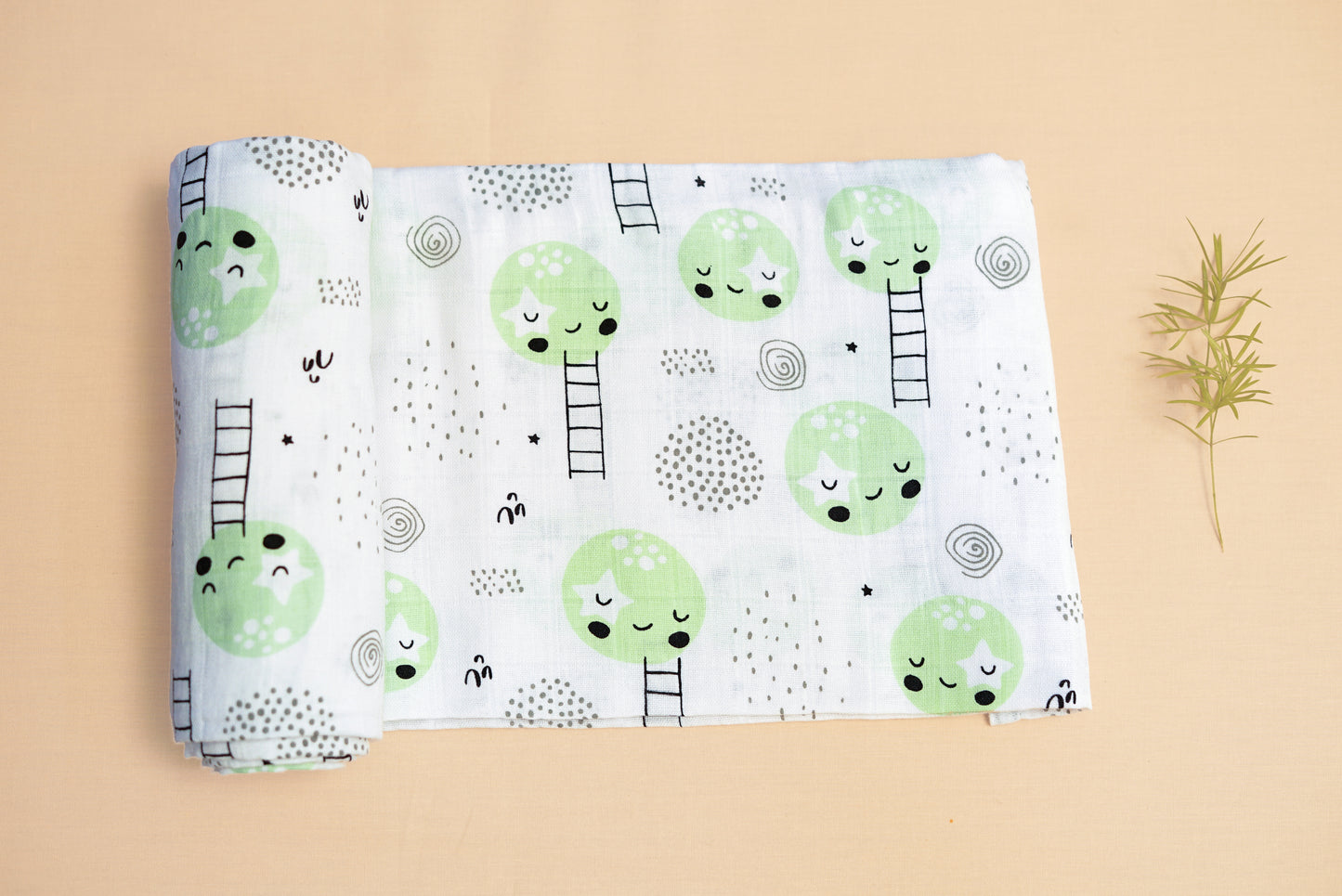 SWADDLE - Set of 2 - Moon & Dalmatians - Whipper Seafoam