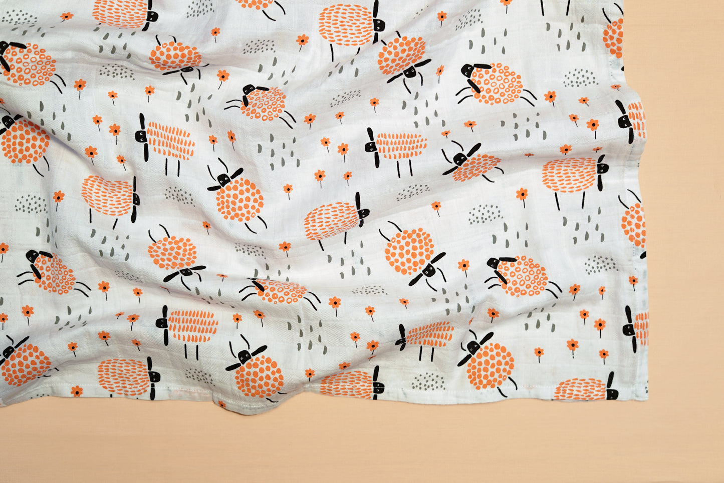 SWADDLE - Set of 2 - Sheep & Dalmatians - Butternut Squash