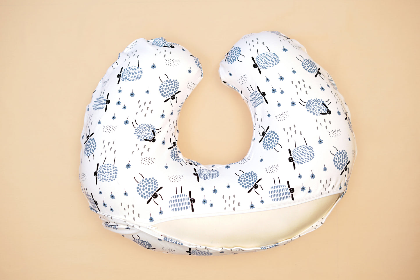 NURSING PILLOW - Baa Baa That Sheep - Blueberry Cream