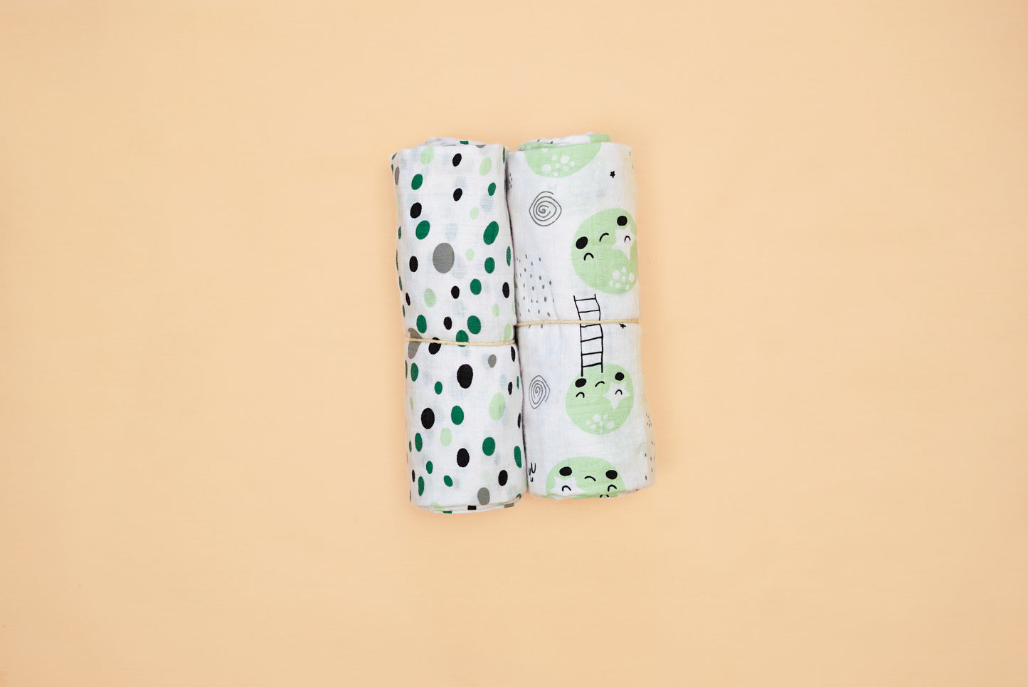 SWADDLE - Set of 2 - Moon & Dalmatians - Whipper Seafoam