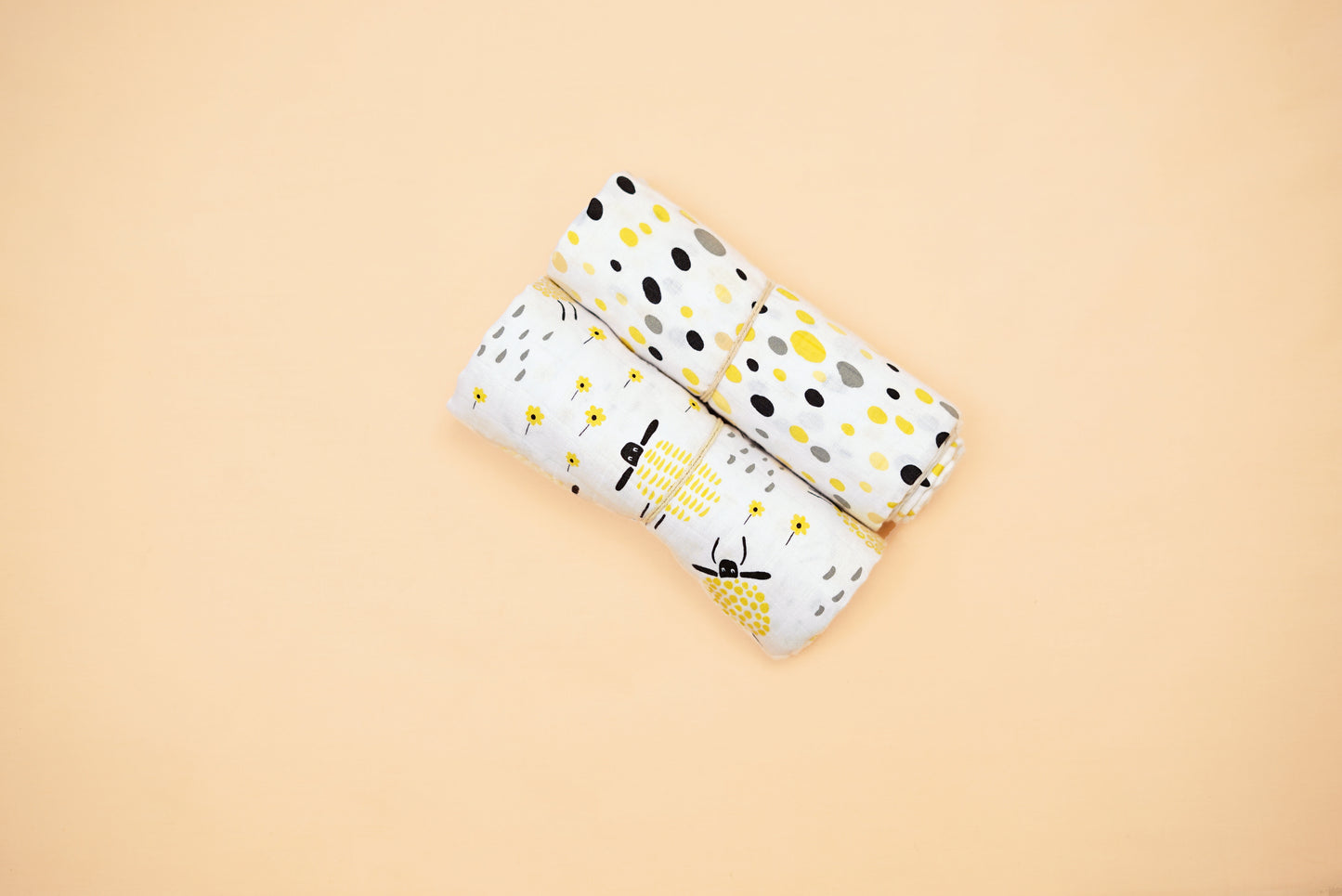 SWADDLE - Set of 2 - Sheep & Dalmatians - Lime & Lenomade