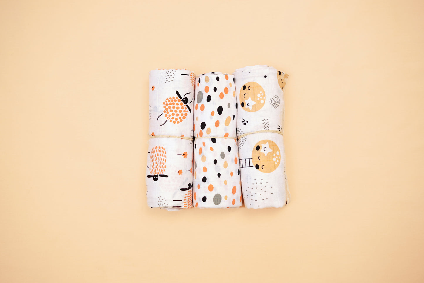 SWADDLE - Set of 3 - Butternut Squash