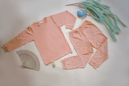 Organic Cotton Cord Set Bottom Print Melon Dot