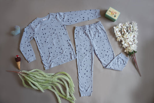 Organic Cotton Cord Set All over Print Blueberry Dot