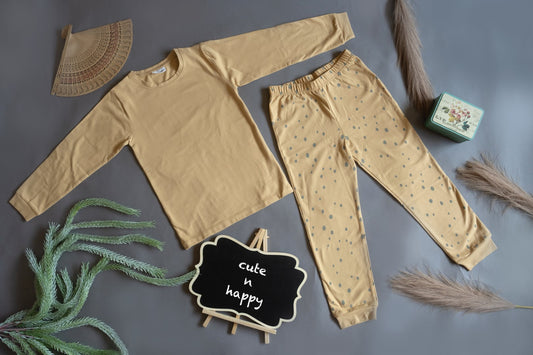 Organic Cotton Cord Set Bottom Print Sunshine Dot