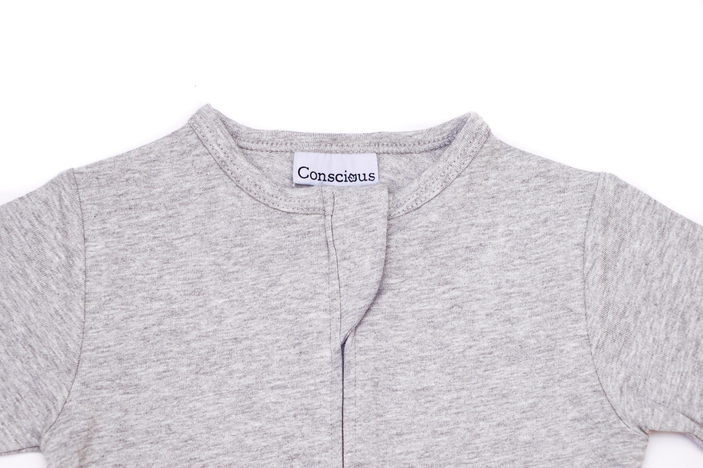 Organic Cotton Front Zipper Footie Sunshine Plain