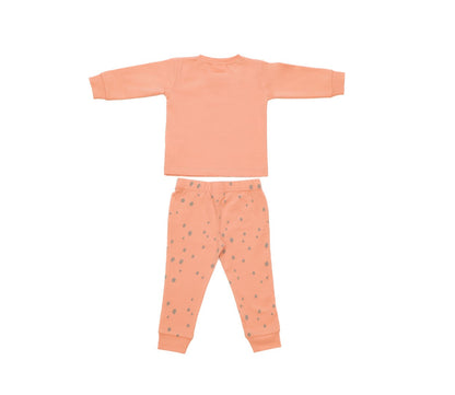 Organic Cotton Cord Set Bottom Print Grey Stripe