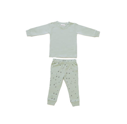 Organic Cotton Cord Set Bottom Print Grey Stripe
