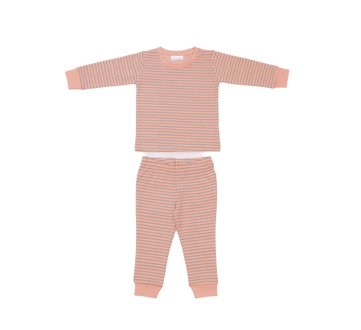 Organic Cotton Cord Set All over Print Melon Stripe