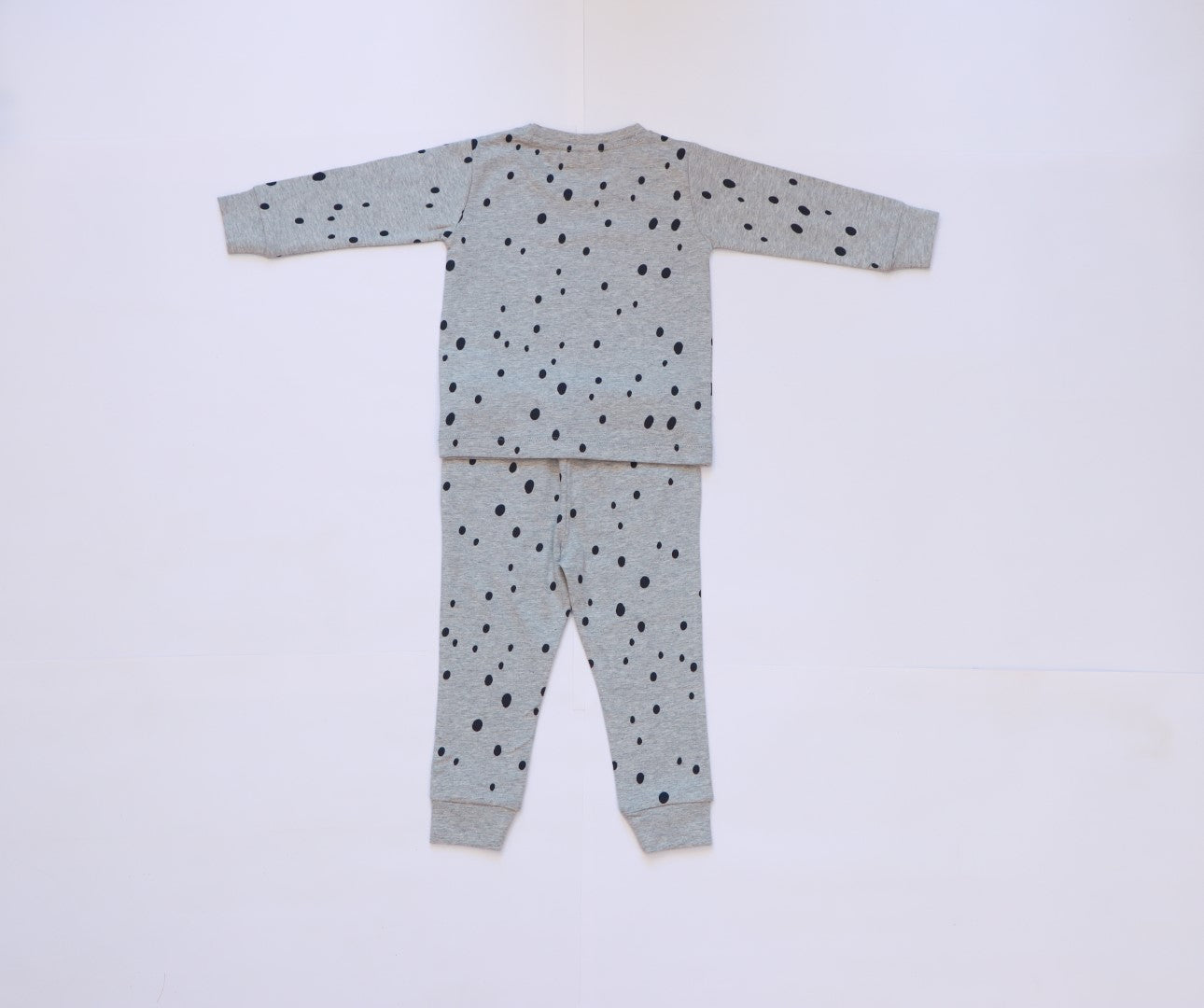 Organic Cotton Cord Set All over Print Grey Dot