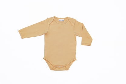 Organic Cotton Envelop Neck Bodysuit Yellow
