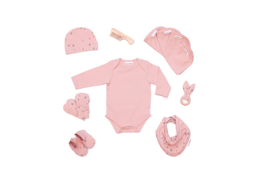 Organic Cotton Envelop Neck Bodysuit Baby Pink
