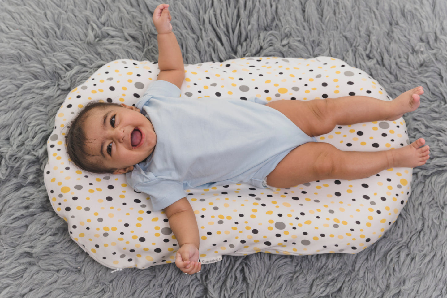 SNUGGLE BABY BED   - 101 Dalmations - Lime & Lenomade