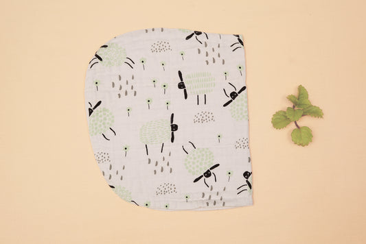 BURP CLOTH  - Baa Baa That Sheep  - Whipper Seafoam