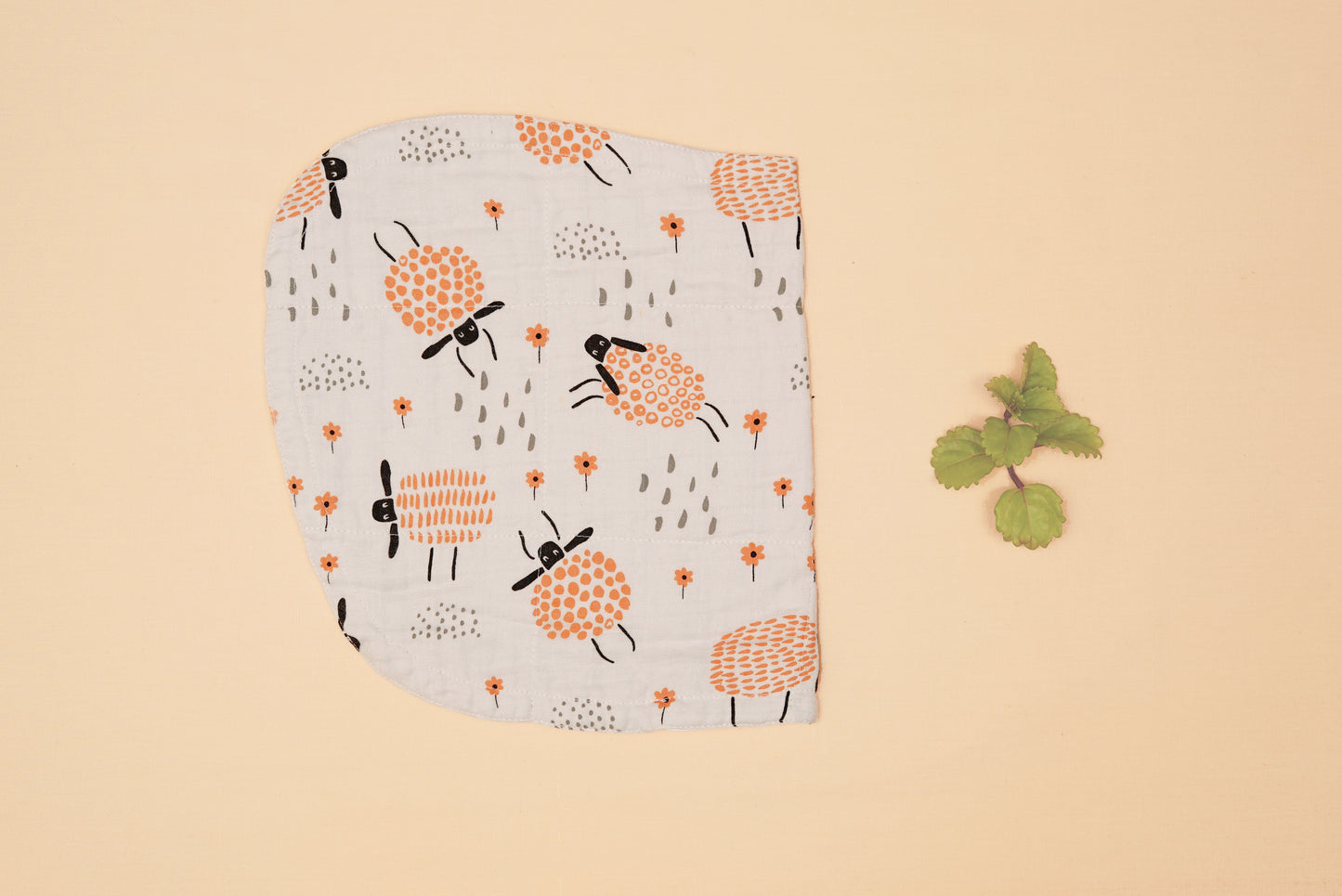 BURP CLOTH  - Baa Baa That Sheep - Butternut Squash