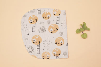 BURP CLOTH  - Moon And The Starry Night - Butternut Squash