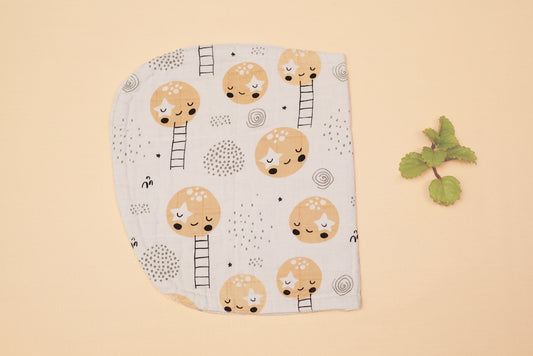 BURP CLOTH  - Moon And The Starry Night - Butternut Squash