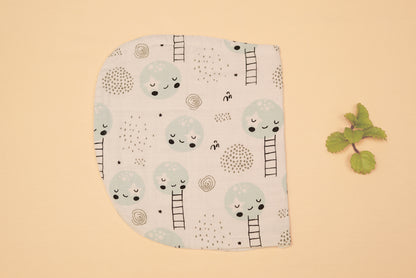 BURP CLOTH - Moon And The Starry Night - Blueberry Cream