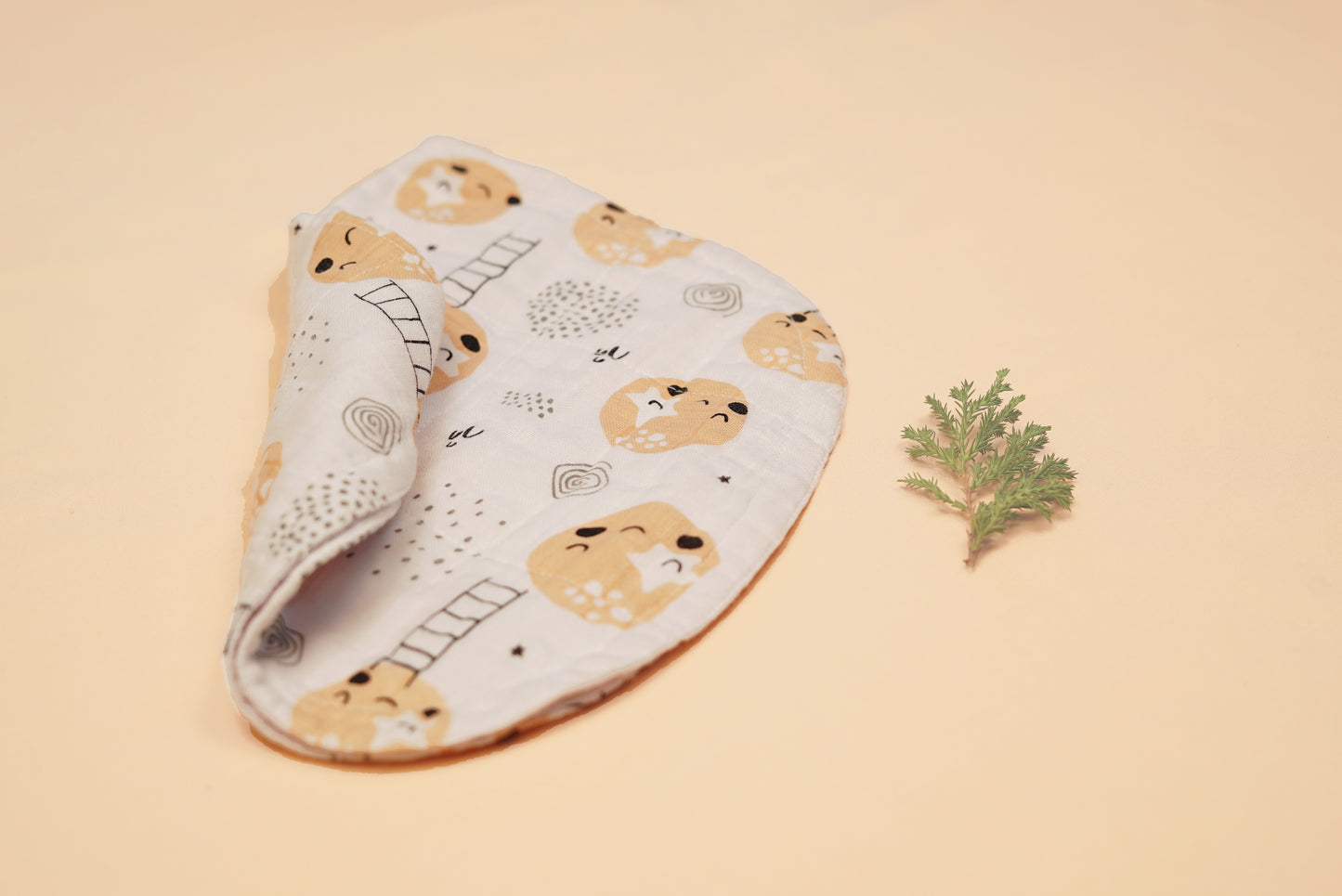BURP CLOTH  - Moon And The Starry Night - Butternut Squash