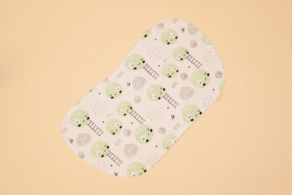 BURP CLOTH- Set of 2 - Moon & Dalmatians - Whipper Seafoam
