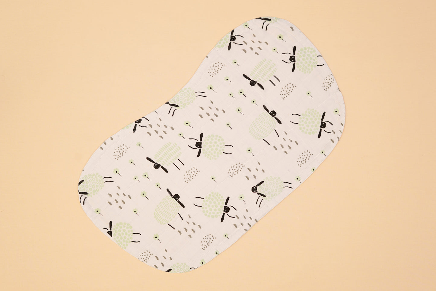 BURP CLOTH- Set of 2 - Sheep & Dalmatians - Whipper Seafoam