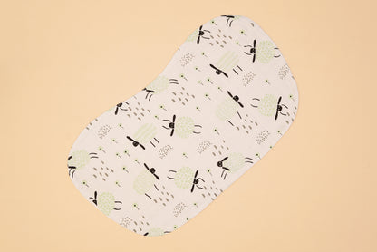 BURP CLOTH- Set of 2 - Sheep & Dalmatians - Whipper Seafoam