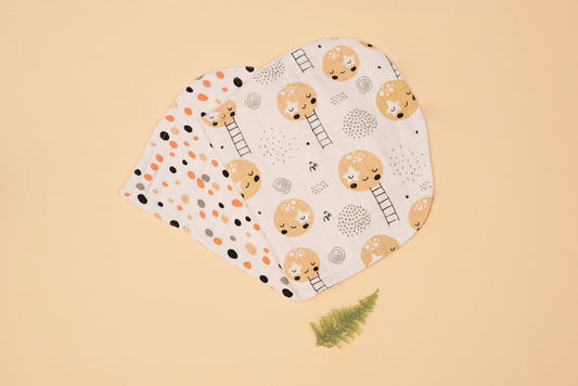 BURP CLOTH - Set of 2 - Moon & Dalmatians - Butternut Squash