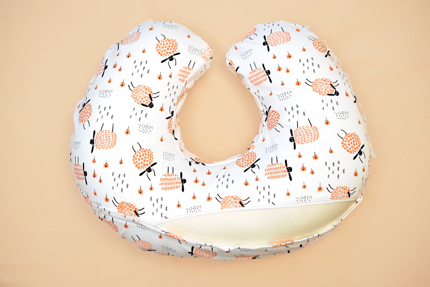 NURSING PILLOW  - Baa Baa That Sheep - Butternut Squash