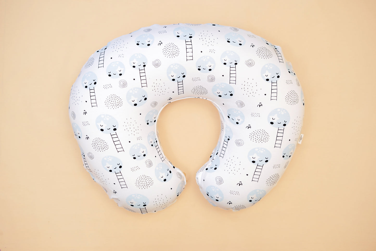NURSING PILLOW  - Moon And The Starry Night - Blueberry Cream