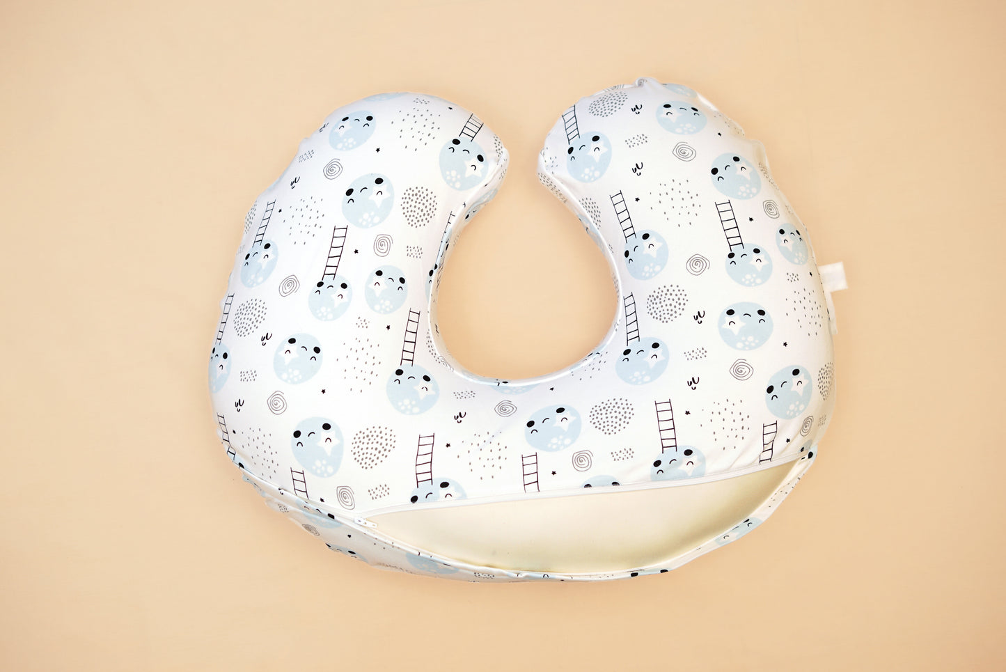 NURSING PILLOW  - Moon And The Starry Night - Blueberry Cream