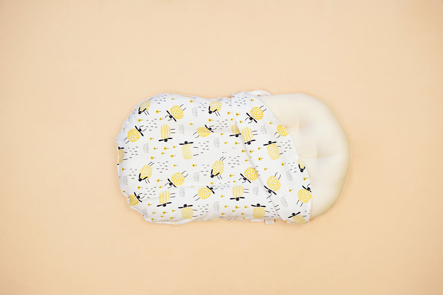 SNUGGLE BABY BED  - Baa Baa That Sheep  - Lime & Lenomade