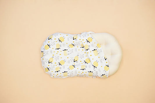 SNUGGLE BABY BED  - Baa Baa That Sheep  - Lime & Lenomade
