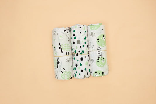 SWADDLE - Set of 3 - Whipper Seafoam