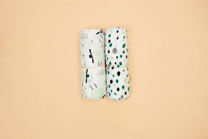 SWADDLE - Set of 2 - Sheep & Dalmatians - Whipper Seafoam